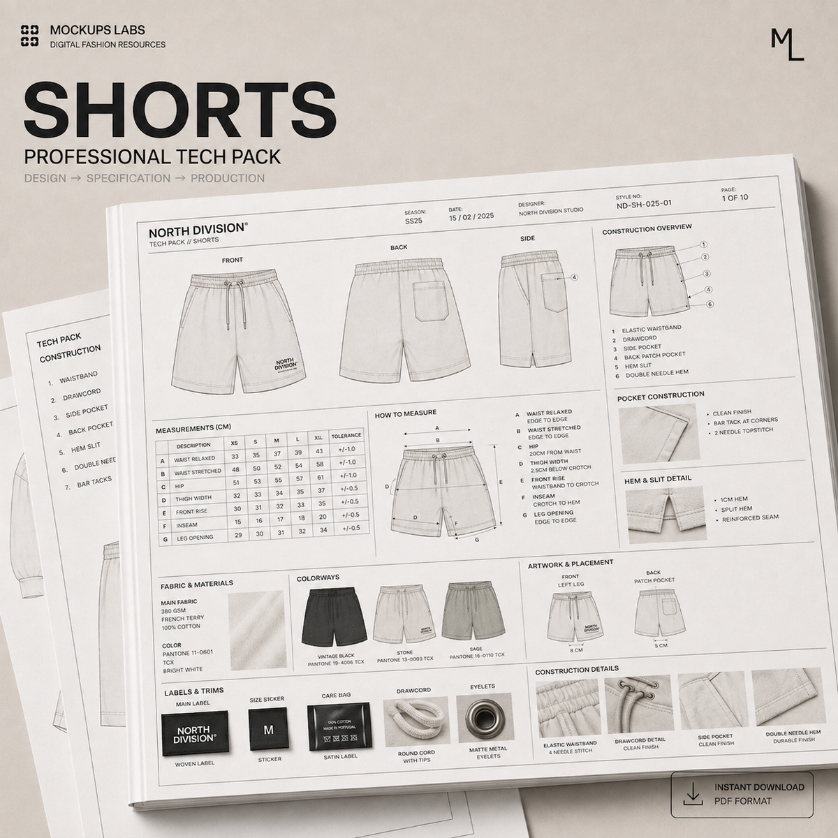 MockupsLabs Shorts Tech Pack cover artwork