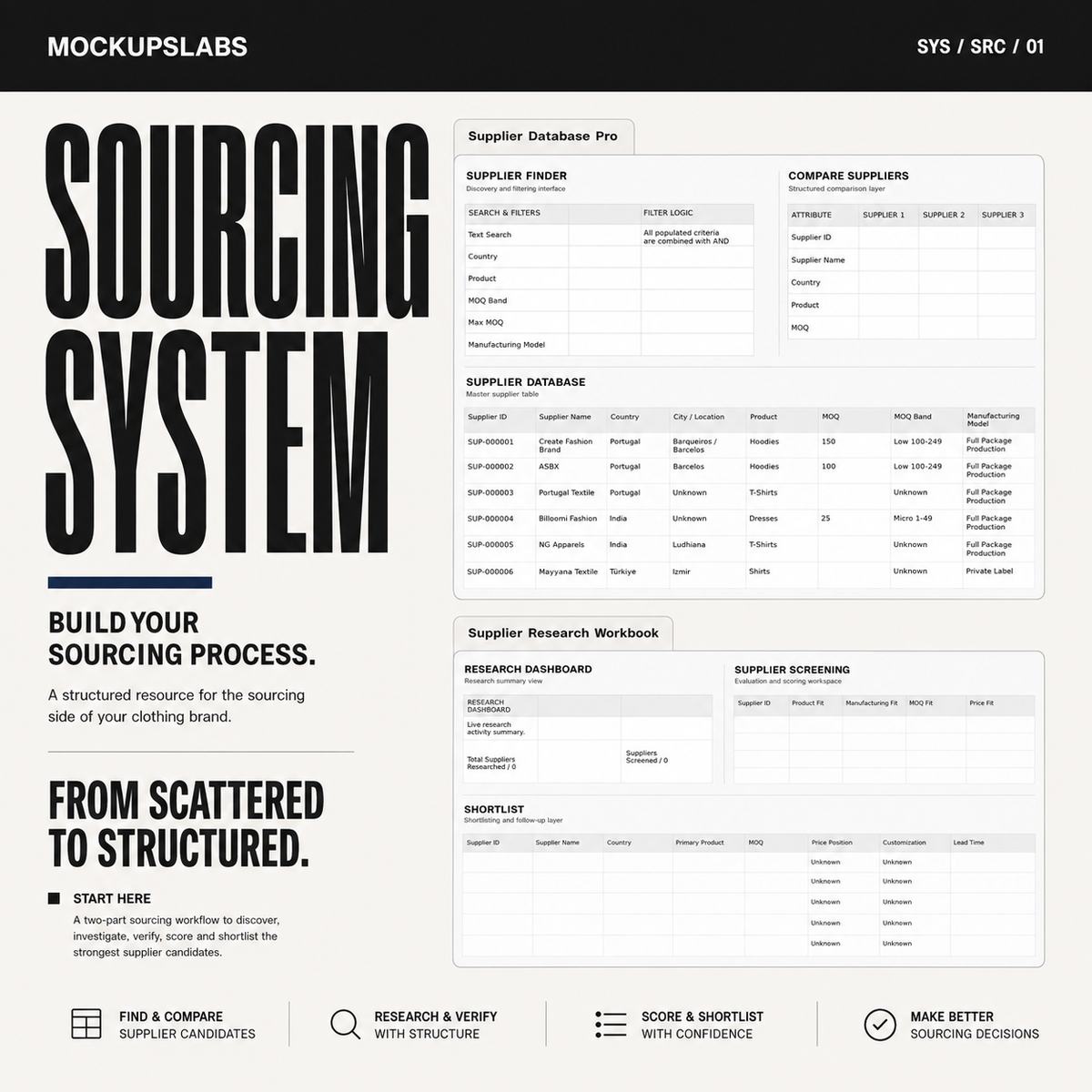 Sourcing System