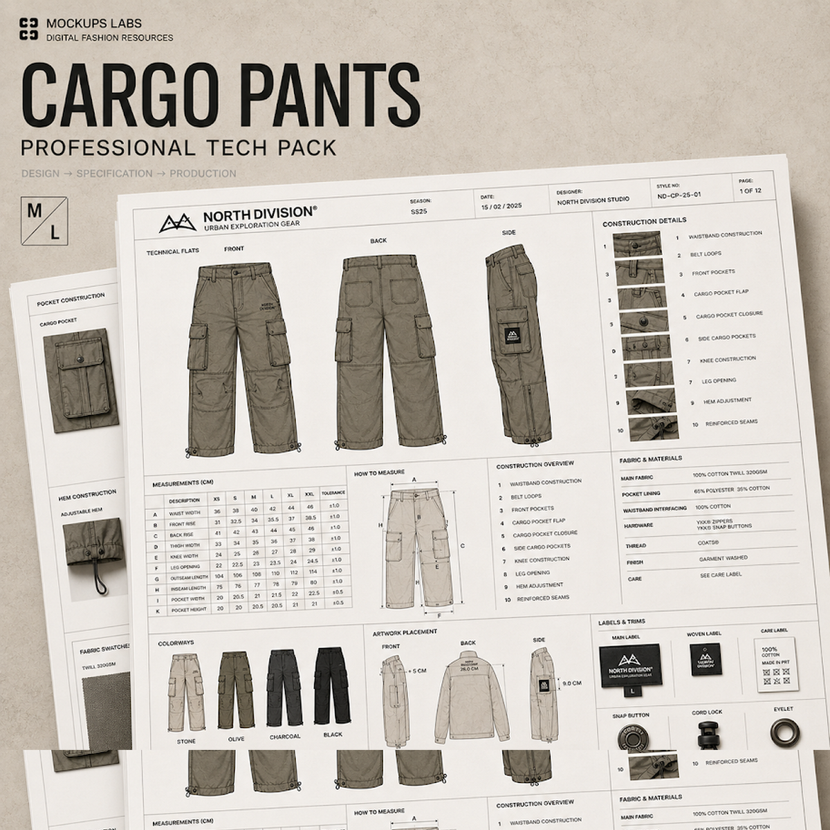 MockupsLabs Cargo Pants Tech Pack cover artwork