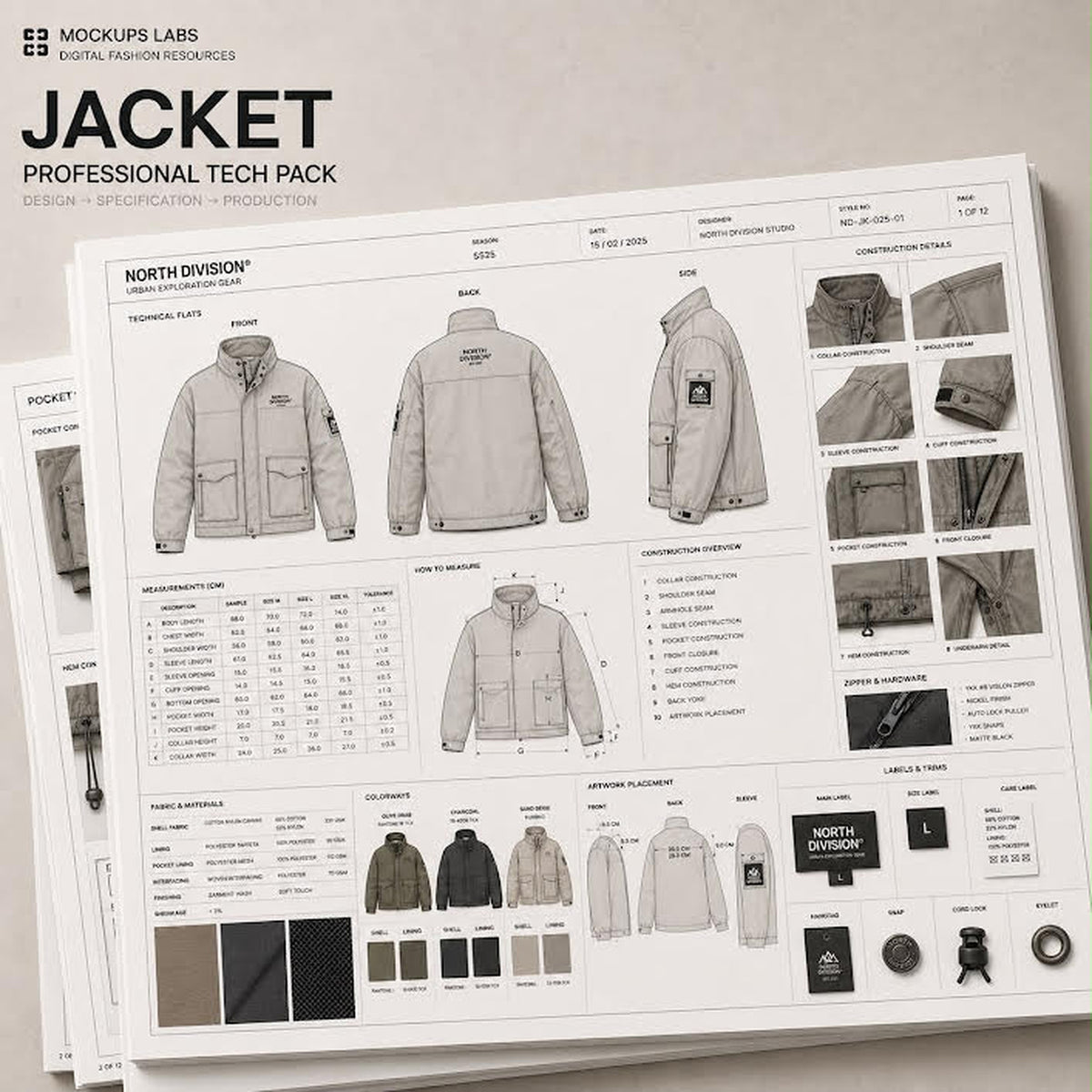 MockupsLabs Jacket Tech Pack cover artwork