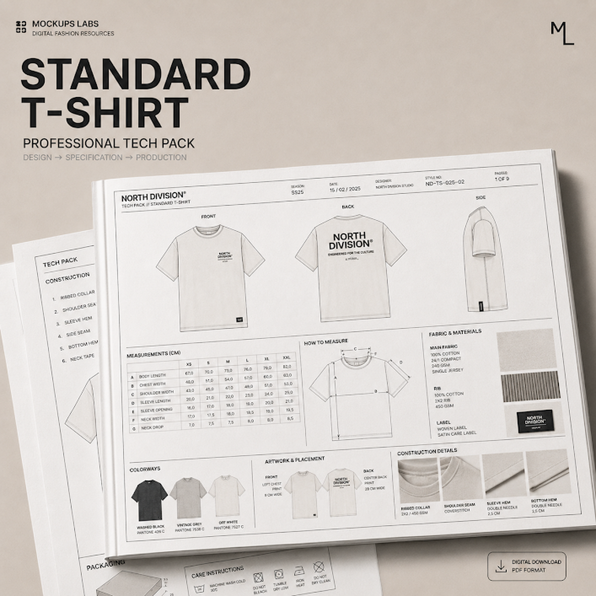 MockupsLabs T-Shirt Tech Pack cover artwork